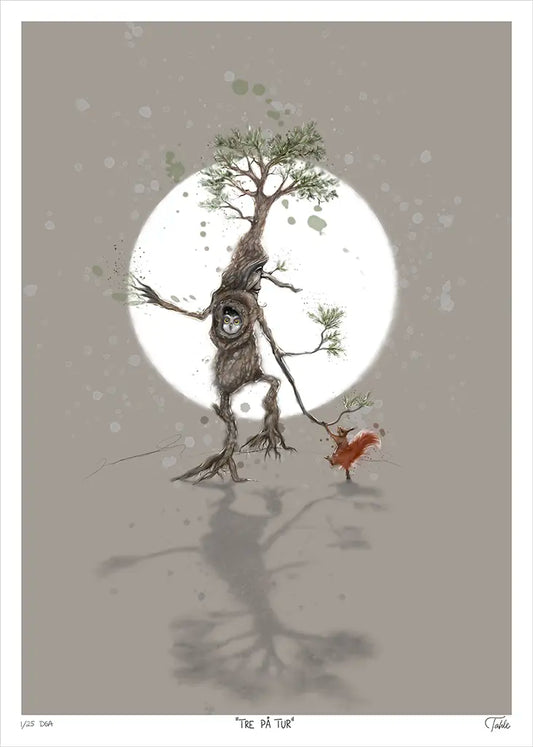 Tre på tur - Giclée