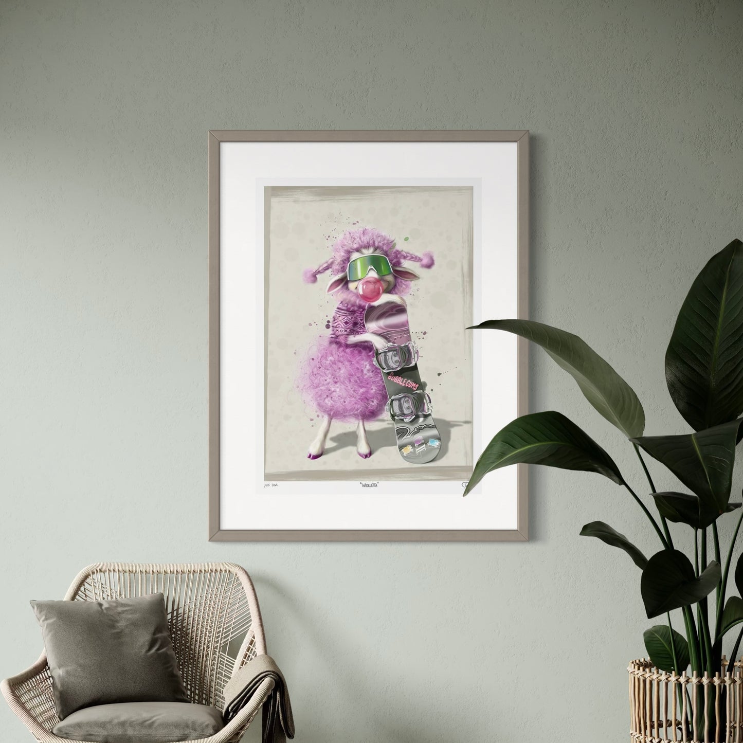 Woolletta the Snowboarding Sheep