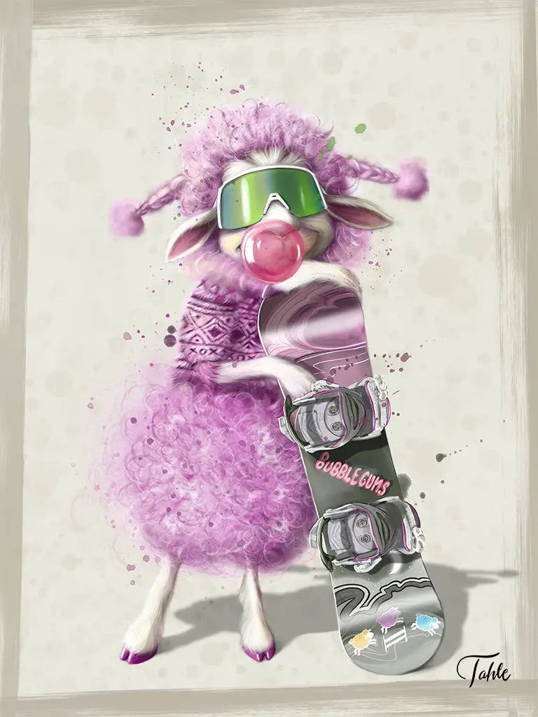 Woolletta the Snowboarding Sheep